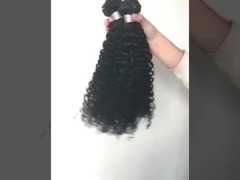 Cuticular virgen alineada natural negro rizado rizado de pelo humano
