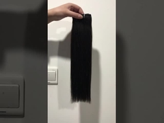 Extensiones de cabello humano virgen de alta calidad, negro natural, tejido liso