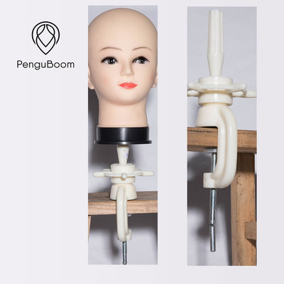 Ivory Practice Training Mannequin Head Holder Adjustable Table Clamp