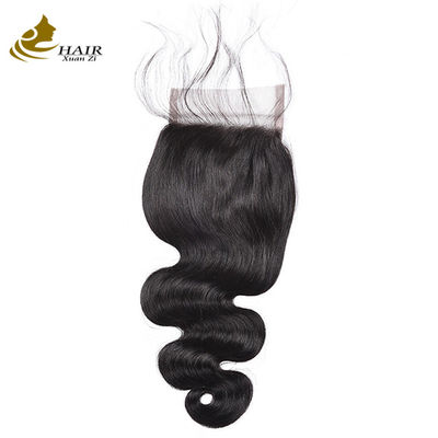 Venta mejor calidad virgen brasileño 9A Remy cuerpo onda de encaje completo cierre frontal 4x4 cabello humano
