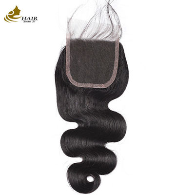 Venta mejor calidad virgen brasileño 9A Remy cuerpo onda de encaje completo cierre frontal 4x4 cabello humano