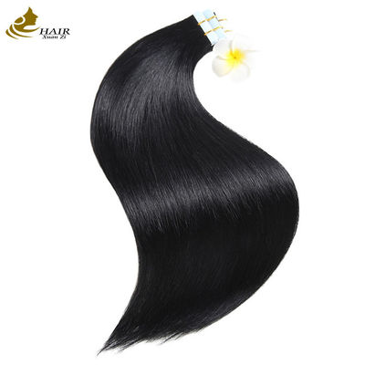 Cintas invisibles negras en las extensiones de cabello de un lado 100g de extensiones de cabello humano virgen