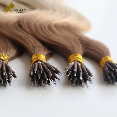 ODM Nano Extensiones de cabello preenvasado 100% cabello humano cuerpo de onda extensiones de cabello humano