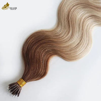 ODM Nano Extensiones de cabello preenvasado 100% cabello humano cuerpo de onda extensiones de cabello humano