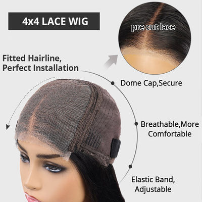 Precio de fábrica 26 pulgadas de pelo humano peluca de encaje completo virgen del pelo humano largo hueso recto brillante peluca de encaje