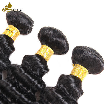 Venta directa de fábrica de pelo humano virgen brasileño 1b Color de pelo de onda profunda
