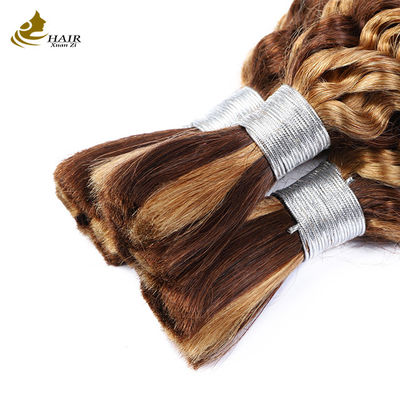 Cabello humano de trenzado brasileño Cabello humano a granel para trenzar