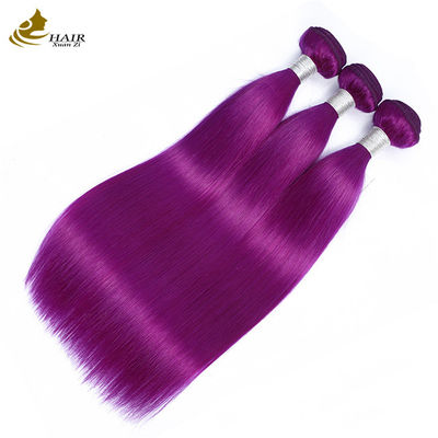 Cabello humano púrpura Bundle recto del cabello humano virgen extensiones de trenzas