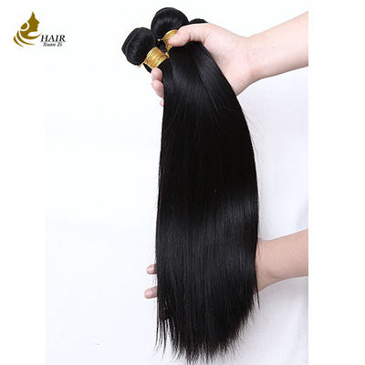 Venta al por mayor Natural Negro recta cutícula alineada Virgin Human Hair Bundles