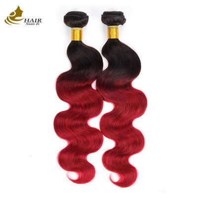 Color rojo de color brasileño de pelo humano con cierre