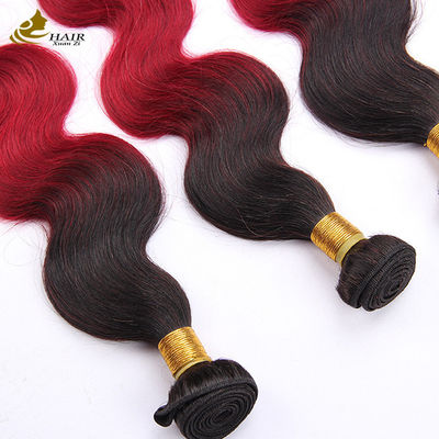 Color rojo de color brasileño de pelo humano con cierre