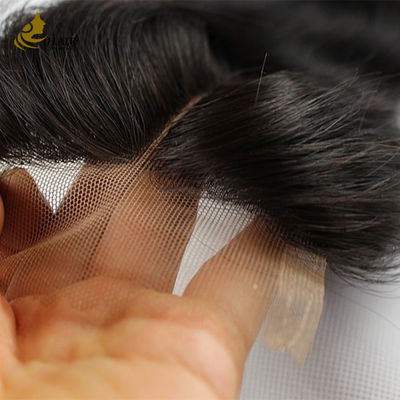 Enlace transparente fino sin procesar 100% de cabello humano natural 4X4 Cerradura de encaje
