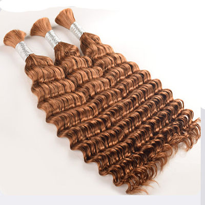 Cabello humano a granel de onda profunda doble para trenzar negro natural