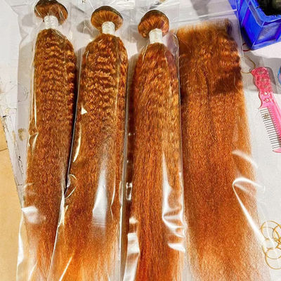 Venta al por mayor Ombre Extensiones de cabello humano brasileño Kinky recto Yaki Hair Weave Bundles