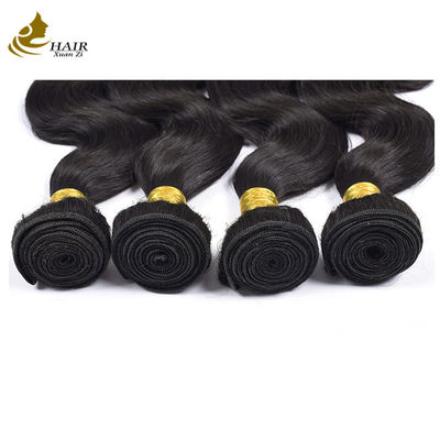 Selección india Remy brasileño Ramos de cabello humano en negro natural