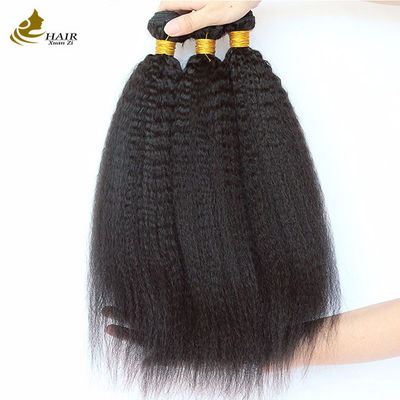 Tejido brasileño Yaki Cabello humano recto Kinky Restos rectos Restos gruesos
