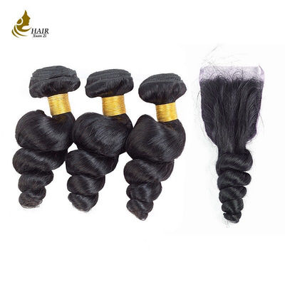 No procesado 100% humano natural virgen brasileño de pelo flojo y ondulado