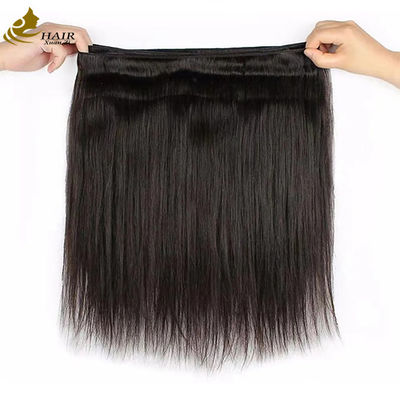 Cabello de tejido humano virgen Remy Cabello de paquete recto doble dibujado negro natural