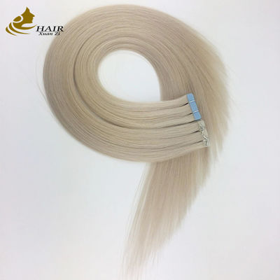 60 Cabello humano PU extensión del cabello de cinta con diseño libre de enredos