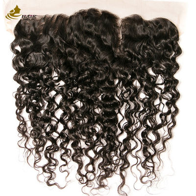 Oreja a oreja Peruanos de cabello humano virgen Frontal encaje personalizado Frontal 13*4