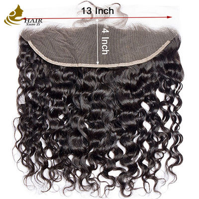 Oreja a oreja Peruanos de cabello humano virgen Frontal encaje personalizado Frontal 13*4