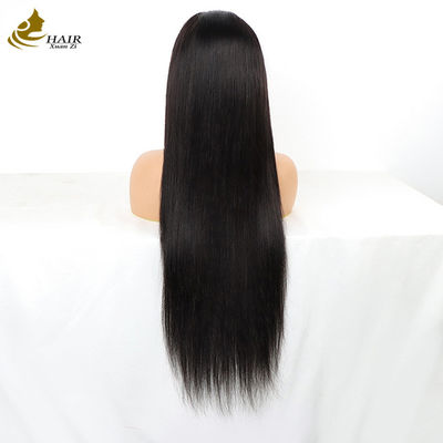 Vendedores al por mayor 6*6 de encaje frontal cabello humano virgen negro natural pelucas rectas con tiras antideslizantes