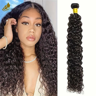 Cabello natural negro rizado de pelo humano brasileño Envases de extensiones de cabello