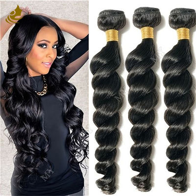 Cabello de grado 10A de cabello humano virgen con trama de onda suelta se puede teñir