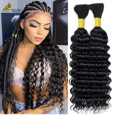 8-30 pulgadas de cabello humano a granel onda profunda peso personalizable para la apariencia natural