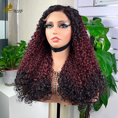 Fácil de usar Cómodo sin pegamento 5 * 5 Pixie Pelo humano rizado de color T