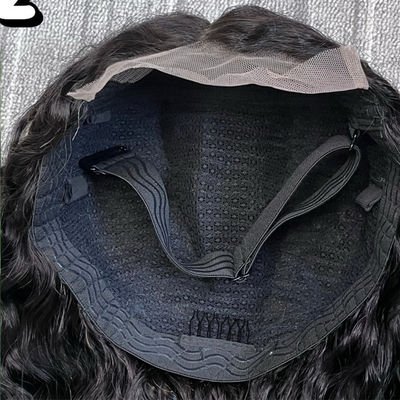 12 pulgadas sin pegamento 5 * 5 Frente encaje de pelo humano peluca onda de agua sin pegamento de seda superior de encaje completo peluca