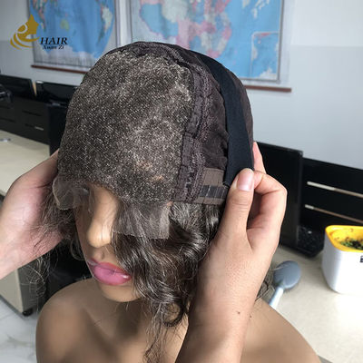Adiós pegamento Hassle correas ajustables pelo humano sin pegamento de seda Top de encaje completo peluca