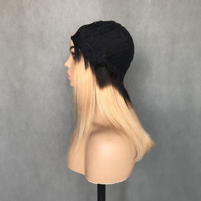 U parte peluca T1b/27 color principiante amigable recta sin pegamento estilo protector pelo humano peluca 150% densidad
