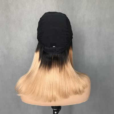 U parte peluca T1b/27 color principiante amigable recta sin pegamento estilo protector pelo humano peluca 150% densidad