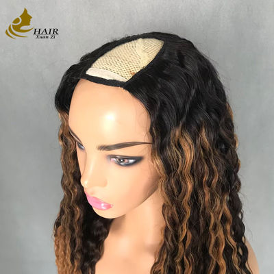 Parte U / V peluca cabello humano con clips súper conveniente