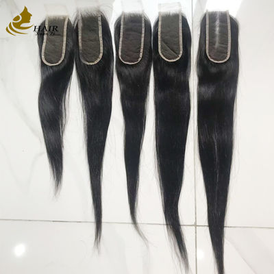 Brasileño recto 2x6 HD Invisible encaje cierre del cabello humano