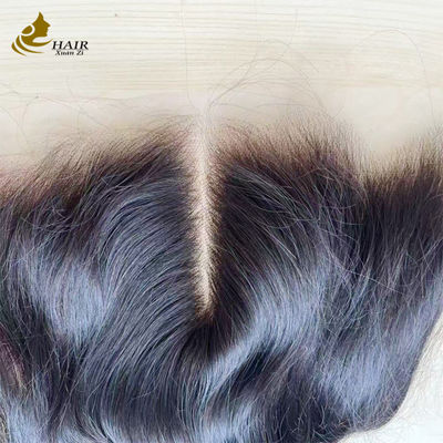 Cierre de encaje de cabello humano con línea capilar natural y hebilla flotante popular