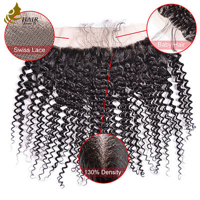 18 pulgadas de cabello humano virgen crudo con tejido Kinky 1B negro natural