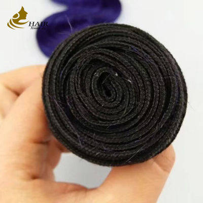 Morado Ombra Ondulado Extensiones de cabello humano 26 pulgadas Pervertido rizado