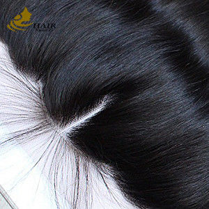 Cabello humano virgen 13x4 con cierre de encaje suizo