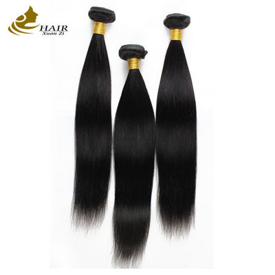 Extensión de trama de cabello humano liso negro natural, paquete de cabello Remy brasileño