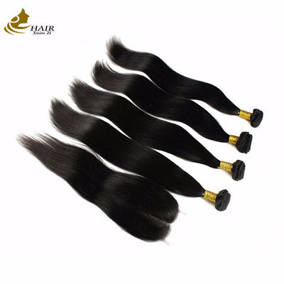 100g de extensiones de cabello virgen natural negro con cierre
