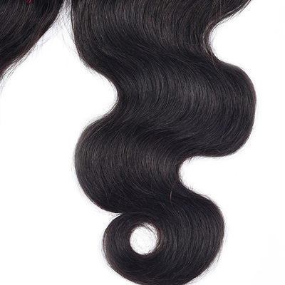Base de seda de cabello humano encaje cierre del cuerpo frontal onda personalizada
