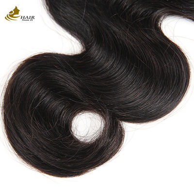 130 Densidad del cabello humano Cerramiento de encaje Corpo negro natural onda 4x4