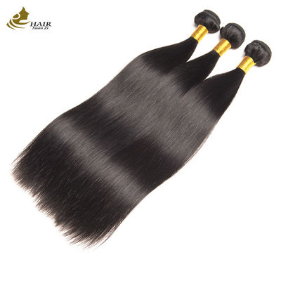 OEM 18 pulgadas natural negro recto crudo de pelo humano virgen con cierre