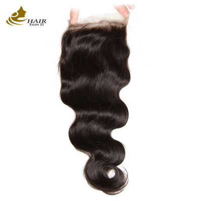 Oem Remy Extensiones de cabello humano Envases de tejido de cuerpo crudo Envases de cabello ondulado con cierre