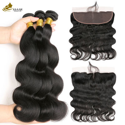 Damas Remy Extensiones de Cabello Humano Envases 100% brasileño Con Cerradura Frontal de encaje