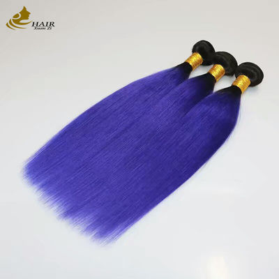 Tejido de Cabello Humano Remy Color Popular Azul Color Ombre Extensiones de Cabello Humano