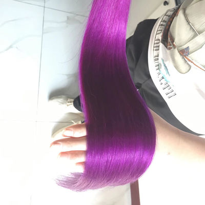 1B Color morado Ombre Extensiones de cabello humano Envases de Remy de cabello humano