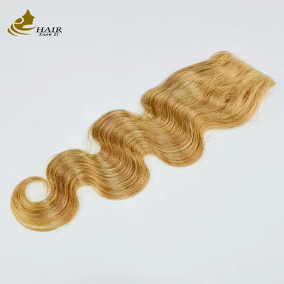 Brown Remy Ombre Extensiones de cabello humano Body Wave Bundles con cierre de encaje